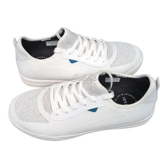 Vessi Weekend Marble White Waterproof Dyma-Tex Knit Lace Up Sneaker Womens 11
