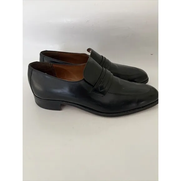 VGUC Church's Vintage Black Leather US 11 Loafers Shoes Sz UK 10 C