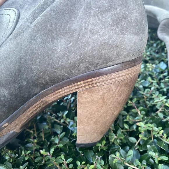 Vialis Gray Suede Mid Calf Boots • Handmade In Spain • EU Size 40