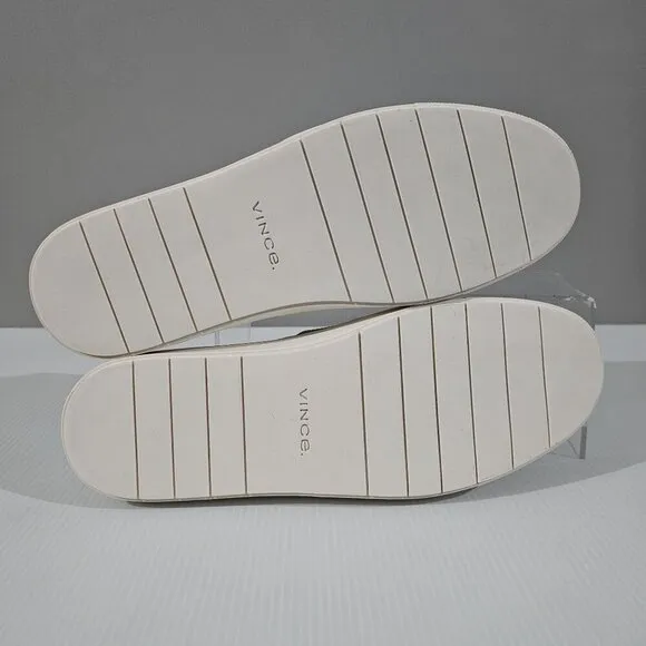 Vince Blair Slip On Sneaker Platform Loafer Perforated Silver Leather Size 10