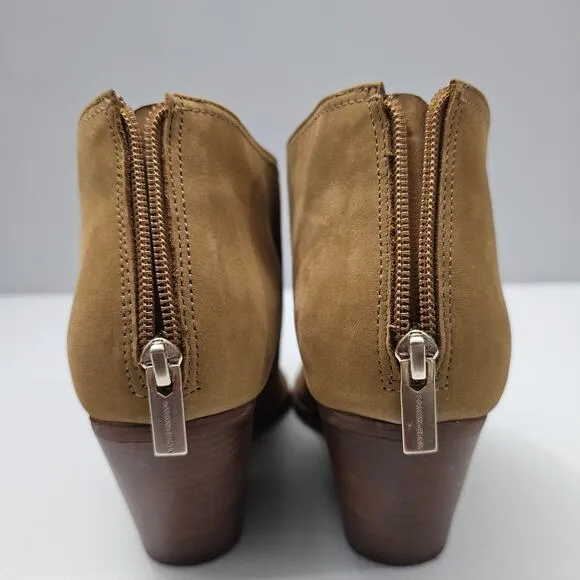 Vince Camuto Grishell Ankle Bootie Heel Pointed Toe Tortilla Tan Leather Size 11