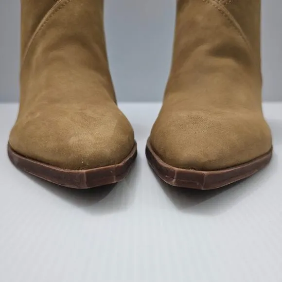 Vince Camuto Grishell Ankle Bootie Heel Pointed Toe Tortilla Tan Leather Size 11