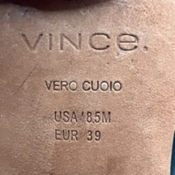 Vince Isabel Leather Flats Size 8.5M Black
