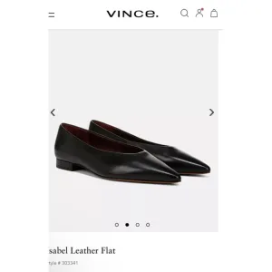 Vince Isabel Leather Flats Size 8.5M Black