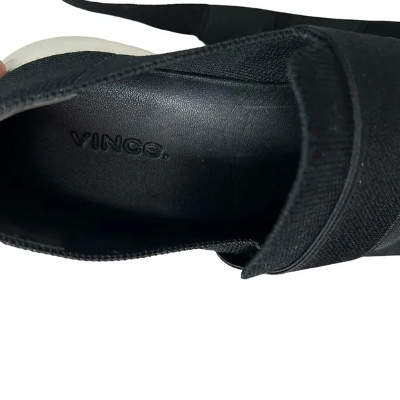 VINCE‎ Women's Size 7 Aston Black Knit Comfort Slip-On Sneakers Shoes.