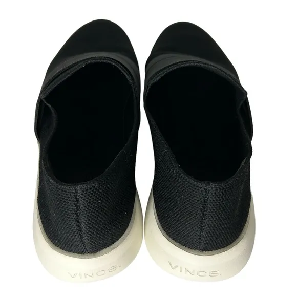 VINCE‎ Women's Size 7 Aston Black Knit Comfort Slip-On Sneakers Shoes.