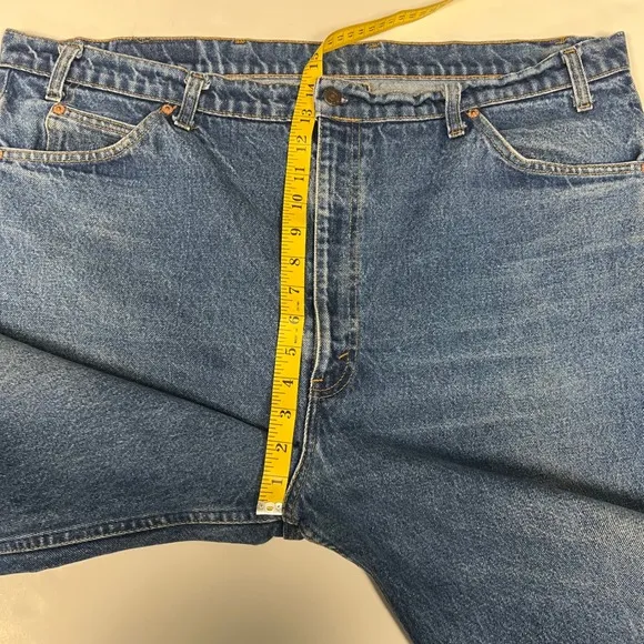 Vintage 1992 USA Levi's 505 Orange Tab Jeans 44x32(measuring 43x25) Denim