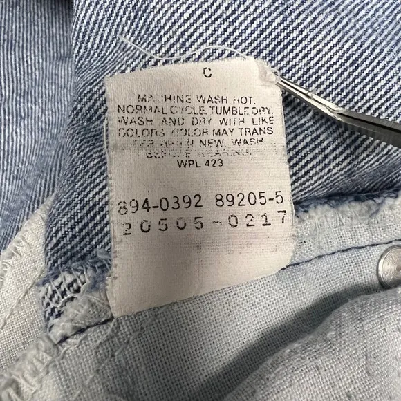 Vintage 1992 USA Levi's 505 Orange Tab Jeans 44x32(measuring 43x25) Denim