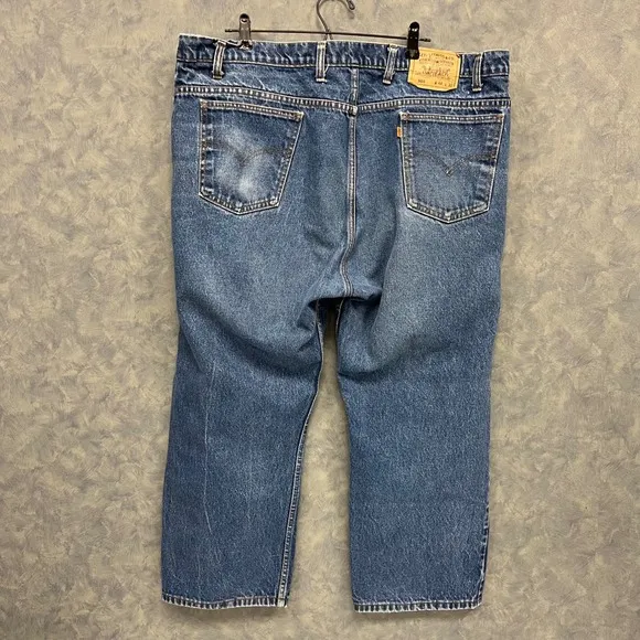 Vintage 1992 USA Levi's 505 Orange Tab Jeans 44x32(measuring 43x25) Denim