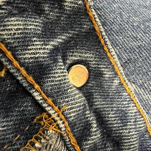 Vintage 1992 USA Levi's 505 Orange Tab Jeans 44x32(measuring 43x25) Denim