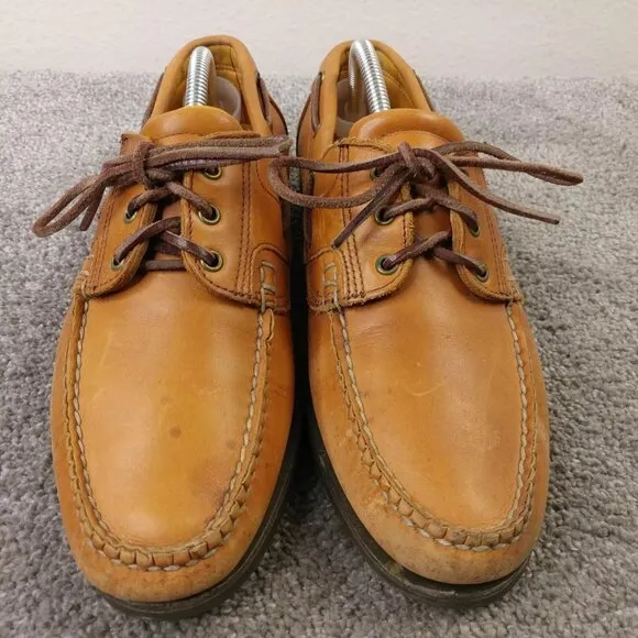 Vintage Allen Edmonds Key Largo Boat Shoes Mens Size 10 Loafer Brown Made In USA