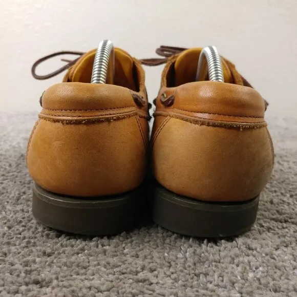Vintage Allen Edmonds Key Largo Boat Shoes Mens Size 10 Loafer Brown Made In USA