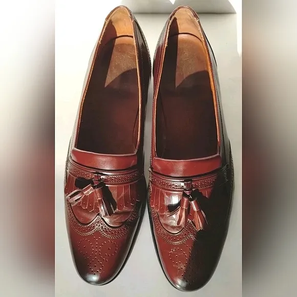 Vintage Bostonian Loafers Brown Leather Kiltie Tassel Mens Shoes Sz 11 N Dandy