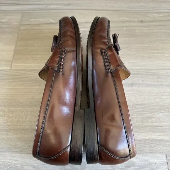 Vintage Cole Haan Shoes Men’s Sz 9 W Brown Loafers Country Leather Kiltie Tassel