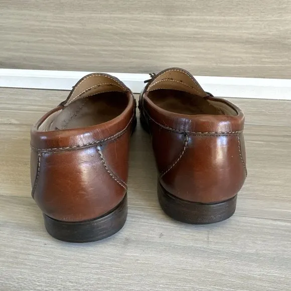 Vintage Cole Haan Shoes Men’s Sz 9 W Brown Loafers Country Leather Kiltie Tassel