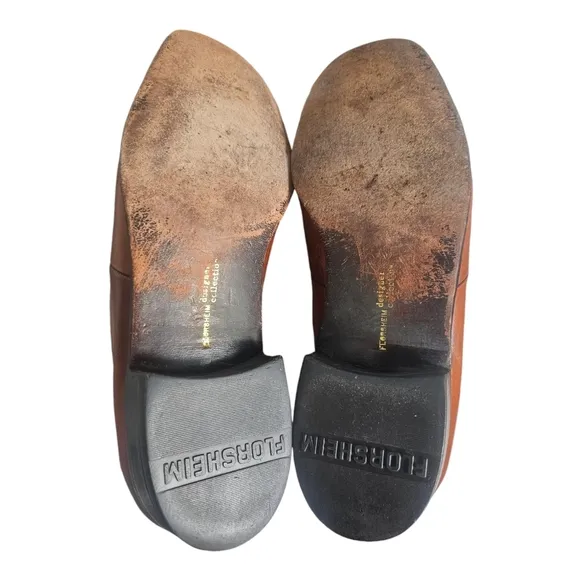 Vintage Florsheim Designer Collection Loafers Genuine Leather 9.5 D Slip On