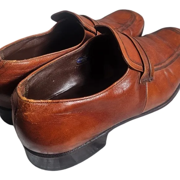 Vintage Florsheim Designer Collection Loafers Genuine Leather 9.5 D Slip On