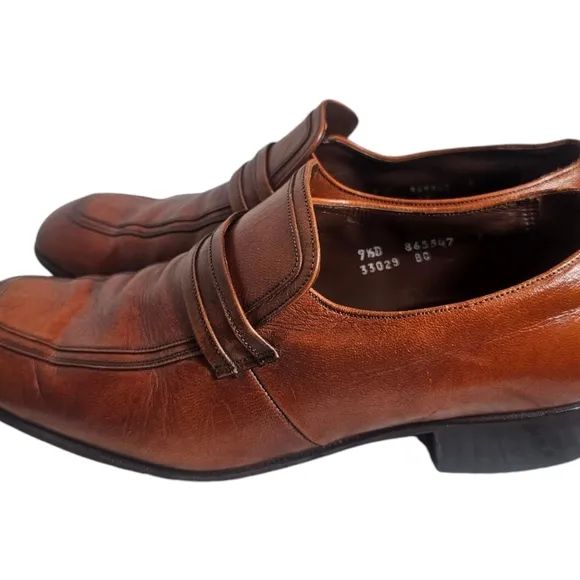 Vintage Florsheim Designer Collection Loafers Genuine Leather 9.5 D Slip On