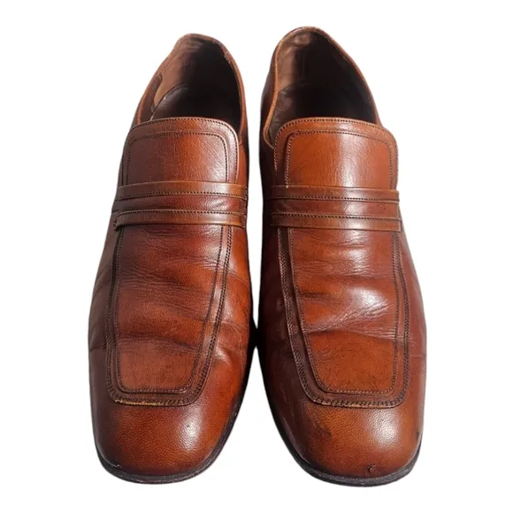 Vintage Florsheim Designer Collection Loafers Genuine Leather 9.5 D Slip On