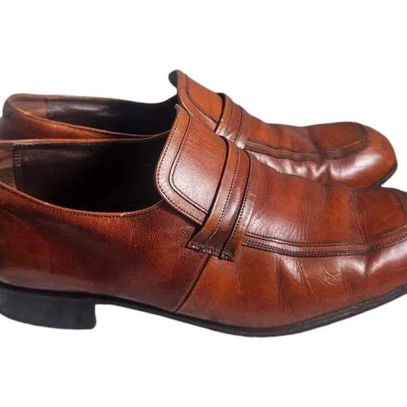 Vintage Florsheim Designer Collection Loafers Genuine Leather 9.5 D Slip On