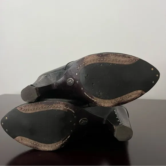 Vintage Frye - Bethany Cuff Black Leather Boot - Size 8.5
