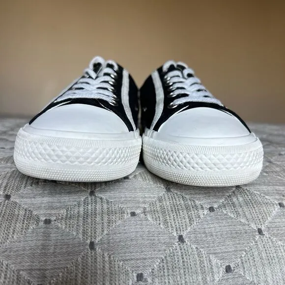 Vintage Havana Alive Black Canvas Star Sneakers Women’s 5.5 Lace Up Retro Gold