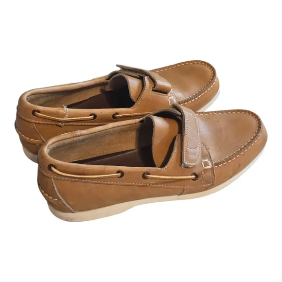Vintage John Hardy Shoes Mens Sz 9D Tan Genuine Leather Loafers Slip On
