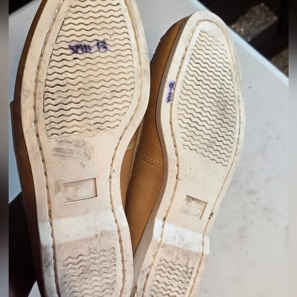 Vintage John Hardy Shoes Mens Sz 9D Tan Genuine Leather Loafers Slip On
