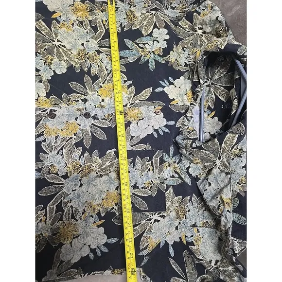 Vintage Men's Tommy Bahama Batik La Chique Black XL Relaxed 100% SILK
