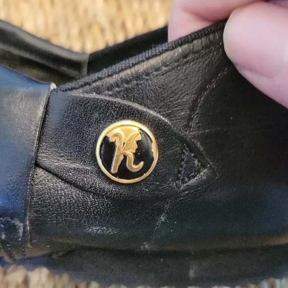 Vintage Men's Winklepicker Black Leather Loafers. Gothic punk, British rock.