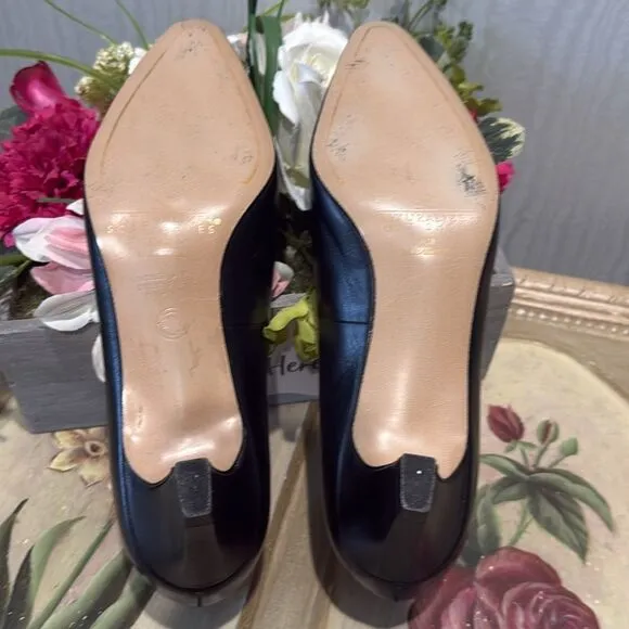Vintage Naturalizer Soft Shoes Low Heel Pumps Heels Black Feminine Buckle Sz 8