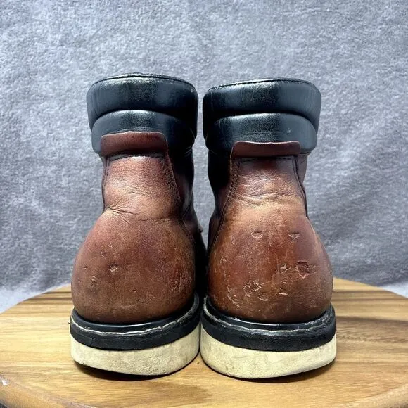 VINTAGE Red Wing 6&quot; Heritage Classic Moc Toe Boot Soft Toe Red Men's Size 12 A
