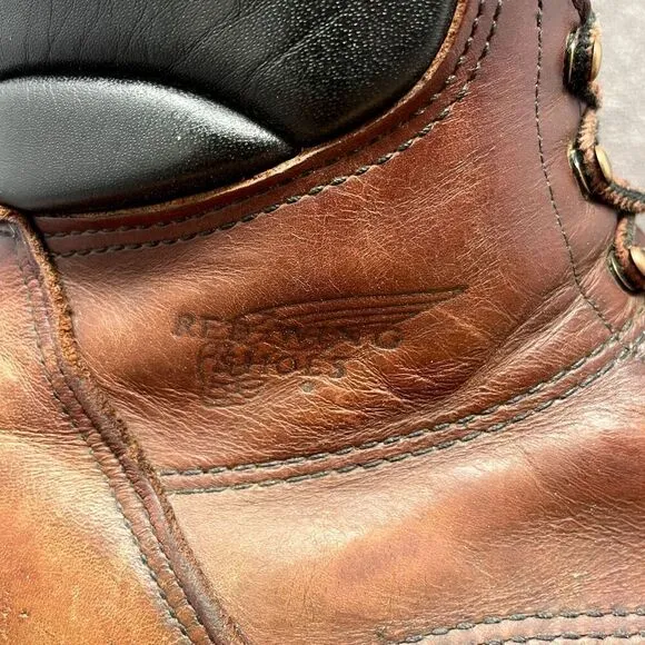 VINTAGE Red Wing 6&quot; Heritage Classic Moc Toe Boot Soft Toe Red Men's Size 12 A