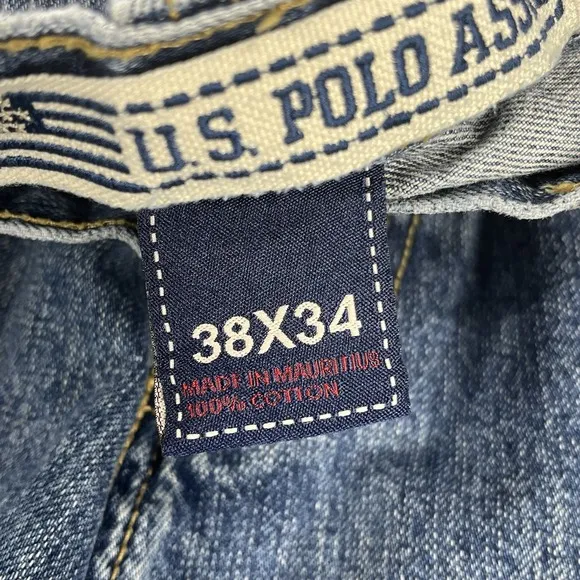 Vintage US Polo Assn Baggy Carpenter Jeans JNCO style 38x34 Blue Wide Leg Y2K