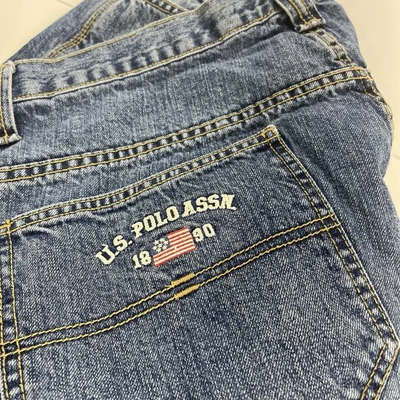 Vintage US Polo Assn Baggy Carpenter Jeans JNCO style 38x34 Blue Wide Leg Y2K