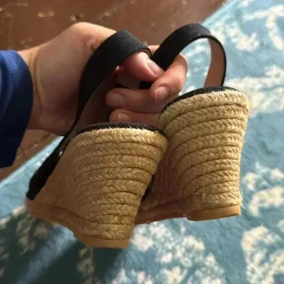 Viscata Barcelona wedge sling back espadrille canvas 39