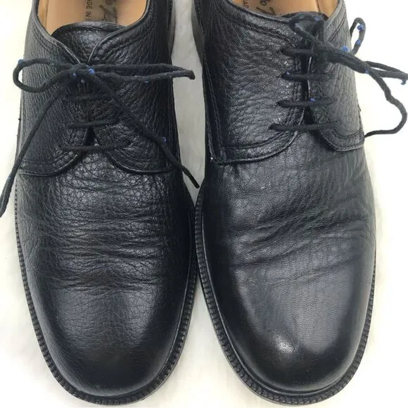 Vito Rufolo Black Soft Italian Leather Lace Up Dress Shoes