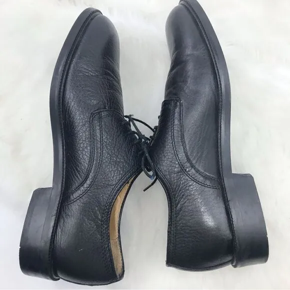 Vito Rufolo Black Soft Italian Leather Lace Up Dress Shoes