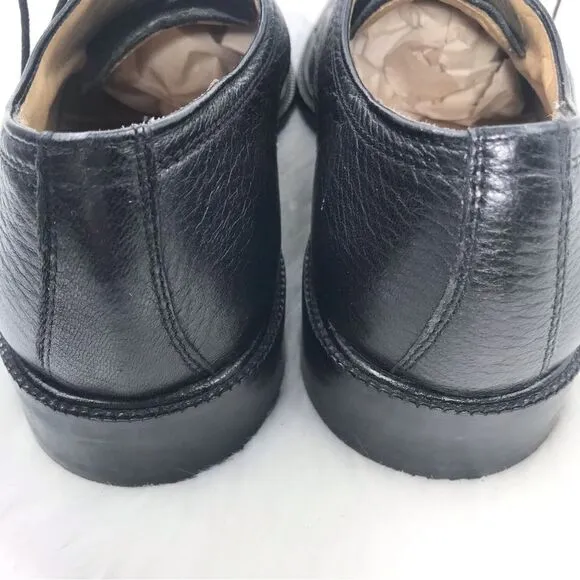 Vito Rufolo Black Soft Italian Leather Lace Up Dress Shoes