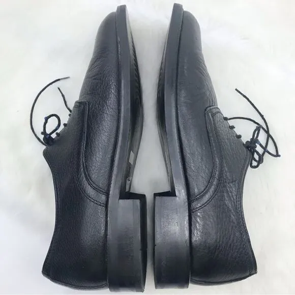 Vito Rufolo Black Soft Italian Leather Lace Up Dress Shoes