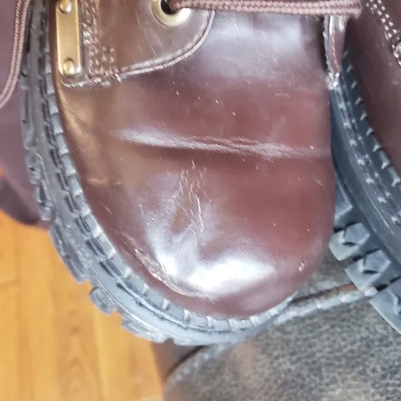 vtg 90s flying tomato espresso faux leather  Grunge lug sole Oxford shoes size 8