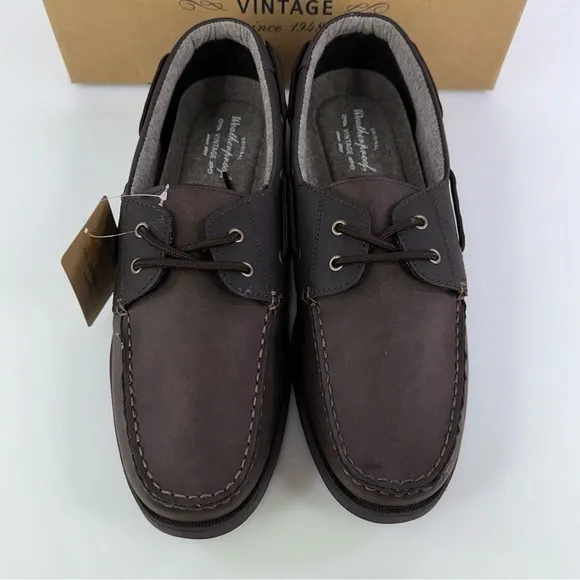 Weatherproof Vintage Men's Benny Boat Shoes Dark Brown 13M