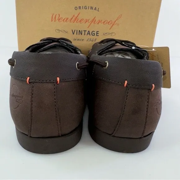 Weatherproof Vintage Men's Benny Boat Shoes Dark Brown 13M