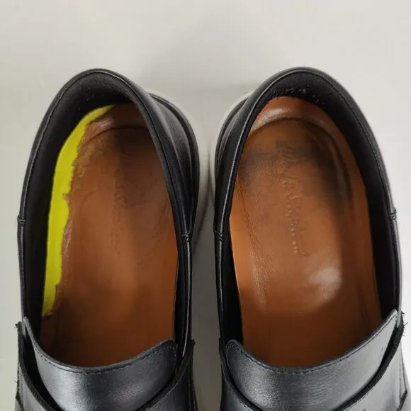 Wolf and Shepherd Crossover Shoes Mens 12 Black Leather Calfskin Slip On Loafer
