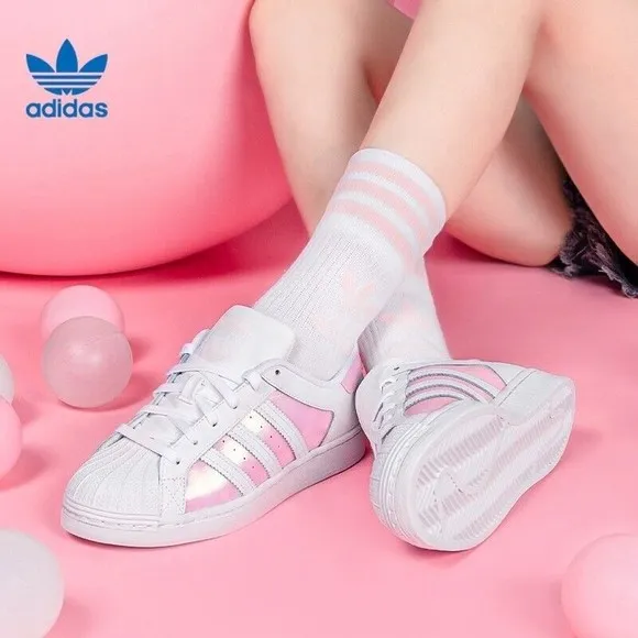 WOMEN'S Adidas Originals Superstar White Clear Pink FX6042