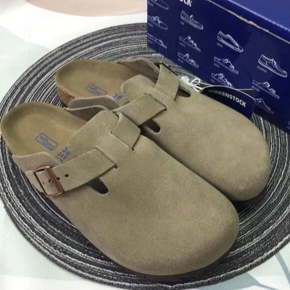 🔥Women's Birkenstock Boston Narrow Fit Suede Shoes