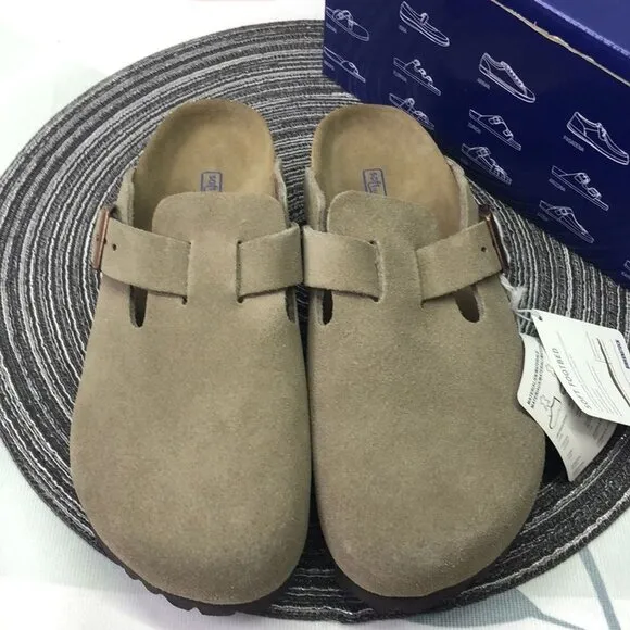 🔥Women's Birkenstock Boston Narrow Fit Suede Shoes