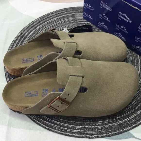 🔥Women's Birkenstock Boston Narrow Fit Suede Shoes