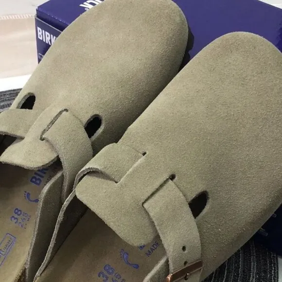 🔥Women's Birkenstock Boston Narrow Fit Suede Shoes