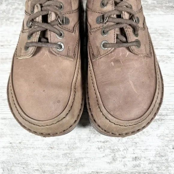 Women’s Birkenstock Memphis Brown Leather Shoes Sz EUR 39/US 8.5.